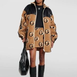 NWT RARE AUTH GUCCI Tan and Black Teddy Jacket SET AVAILABLE SZ XS